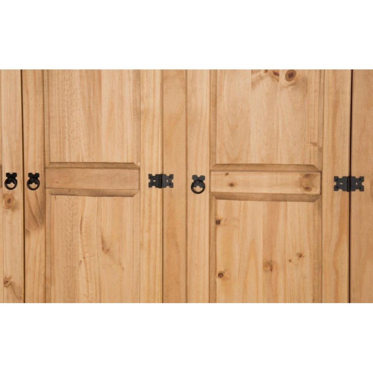 Corona 3 Door Arch Top Wardrobe - Antique Wax – image 3