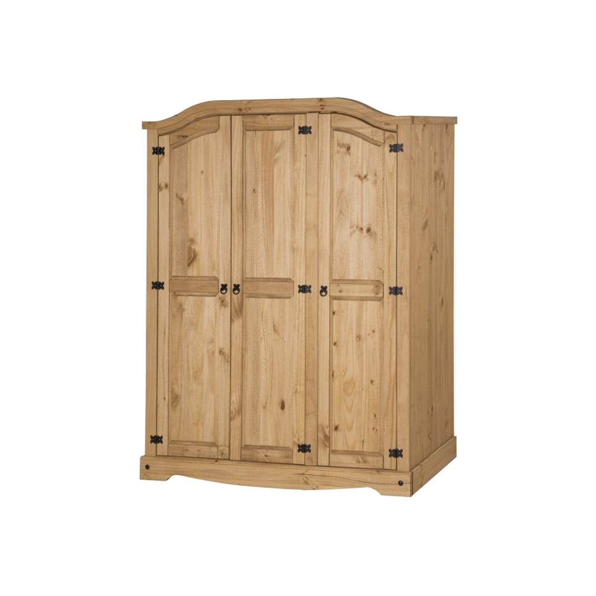 Corona 3 Door Arch Top Wardrobe - Antique Wax – image 1