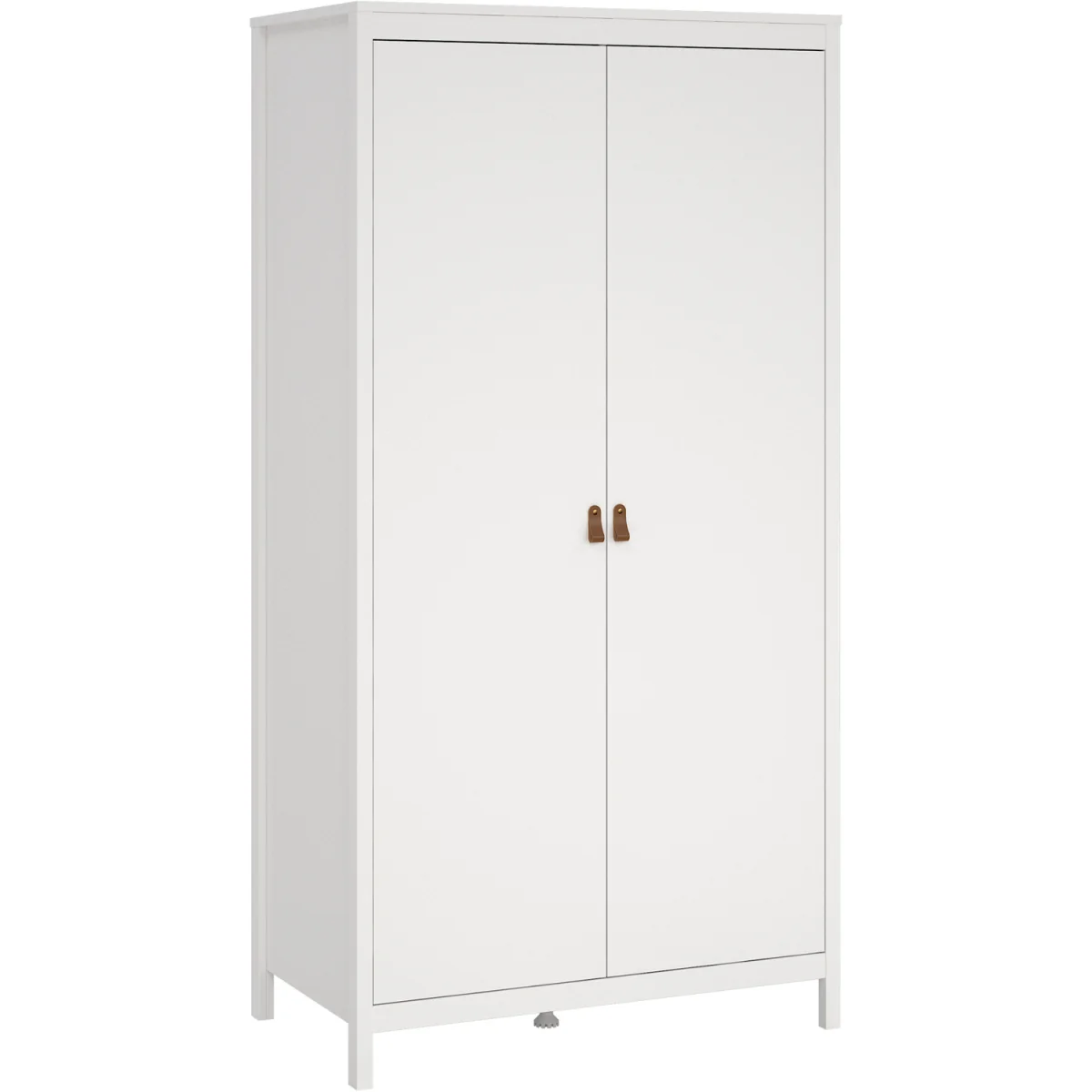 Barcelona Wardrobe with 2 Doors in White - White – image 2