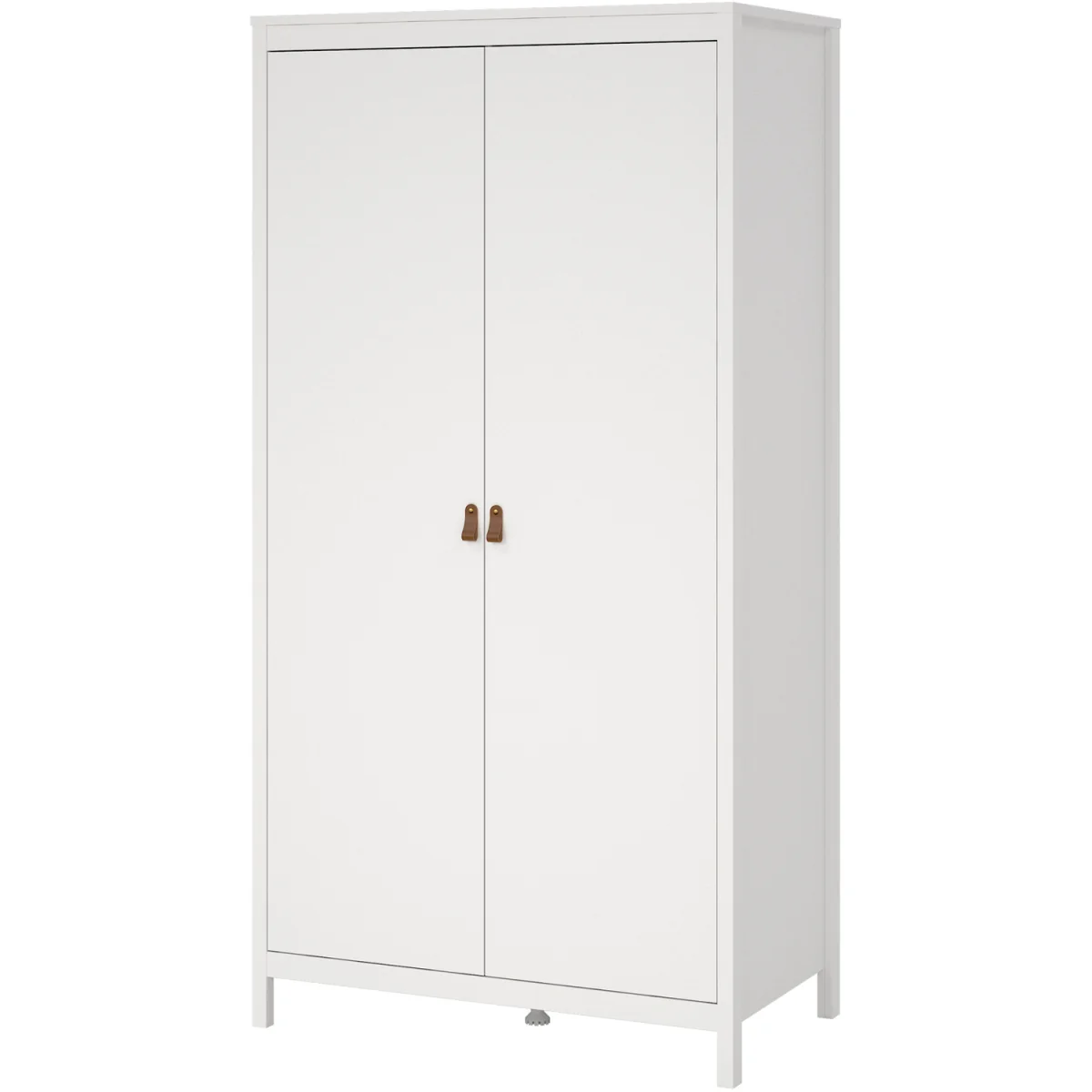 Barcelona Wardrobe with 2 Doors in White - White – image 4