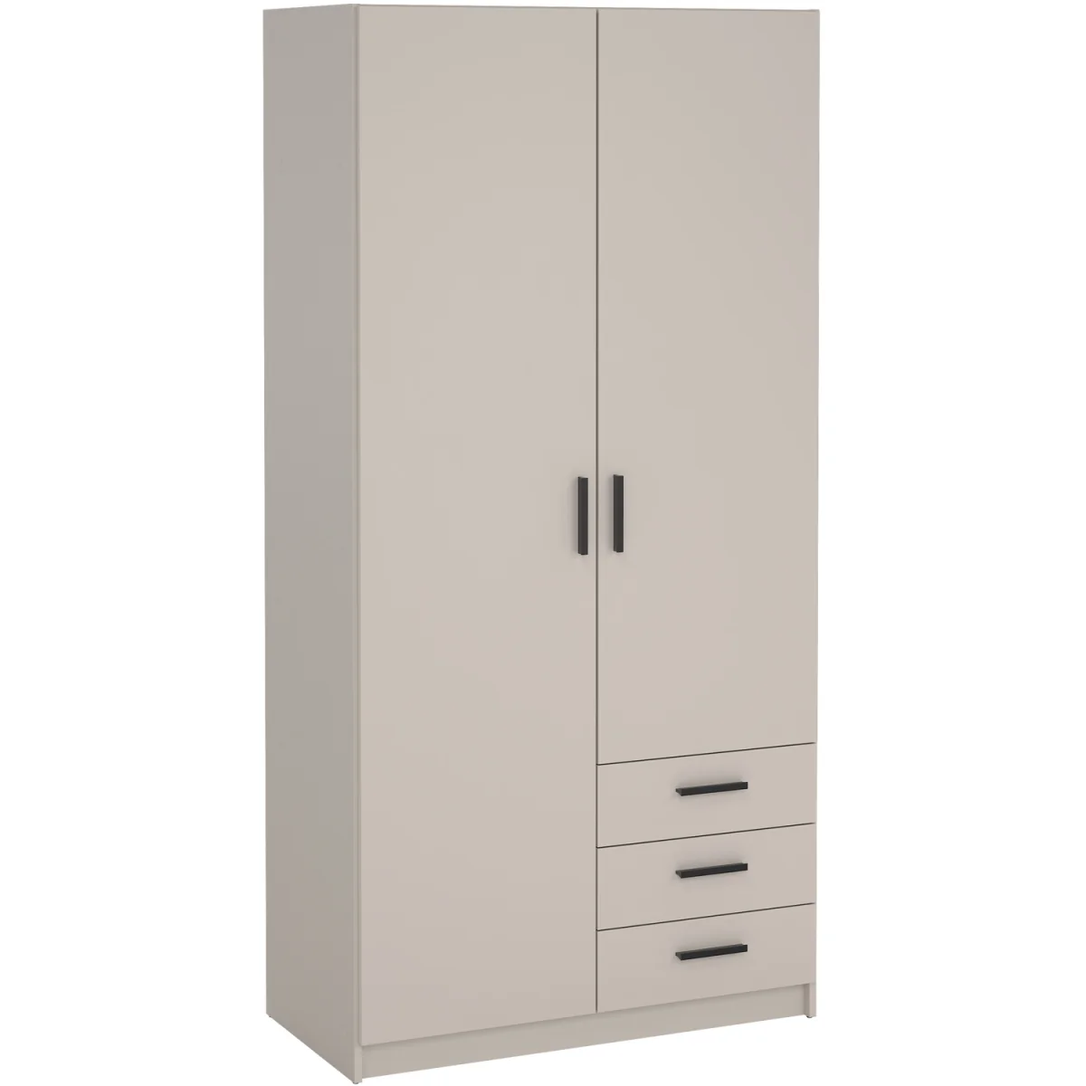Sprint Wardrobe with 2 Doors + 3 Drawers in Cashmere - Cashmere – image 2