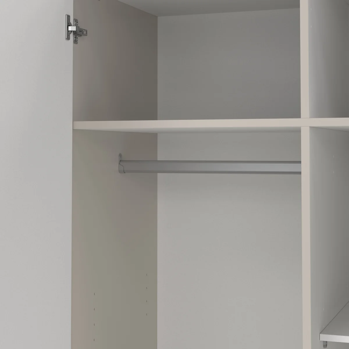 Sprint Wardrobe with 2 Doors + 3 Drawers in Cashmere - Cashmere – image 6