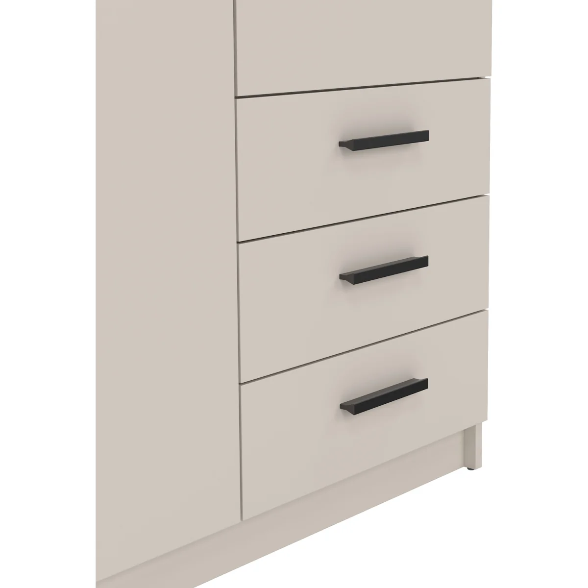Sprint Wardrobe with 2 Doors + 3 Drawers in Cashmere - Cashmere – image 7