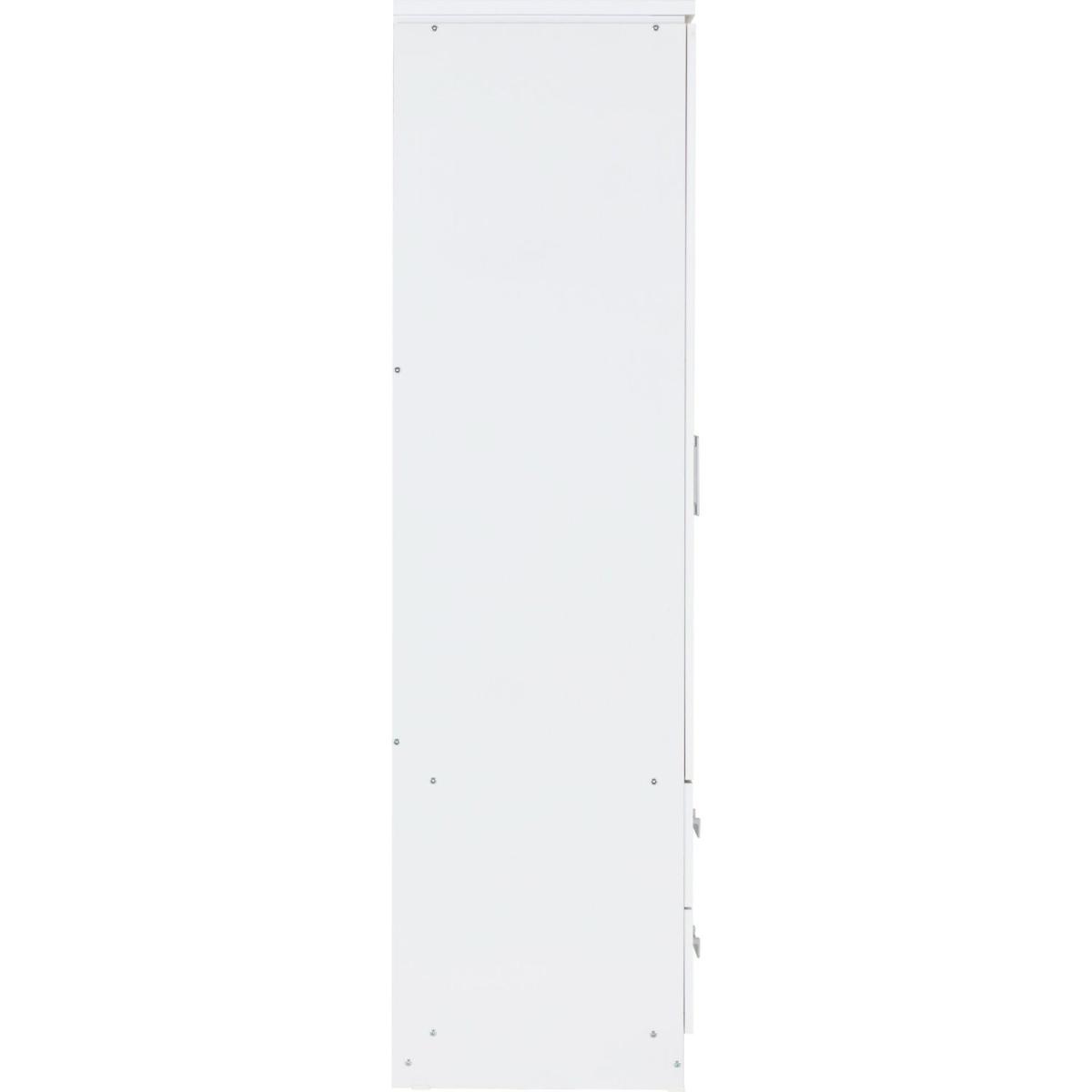Charles 3 Door 2 Drawer Mirrored Wardrobe White - White – image 3