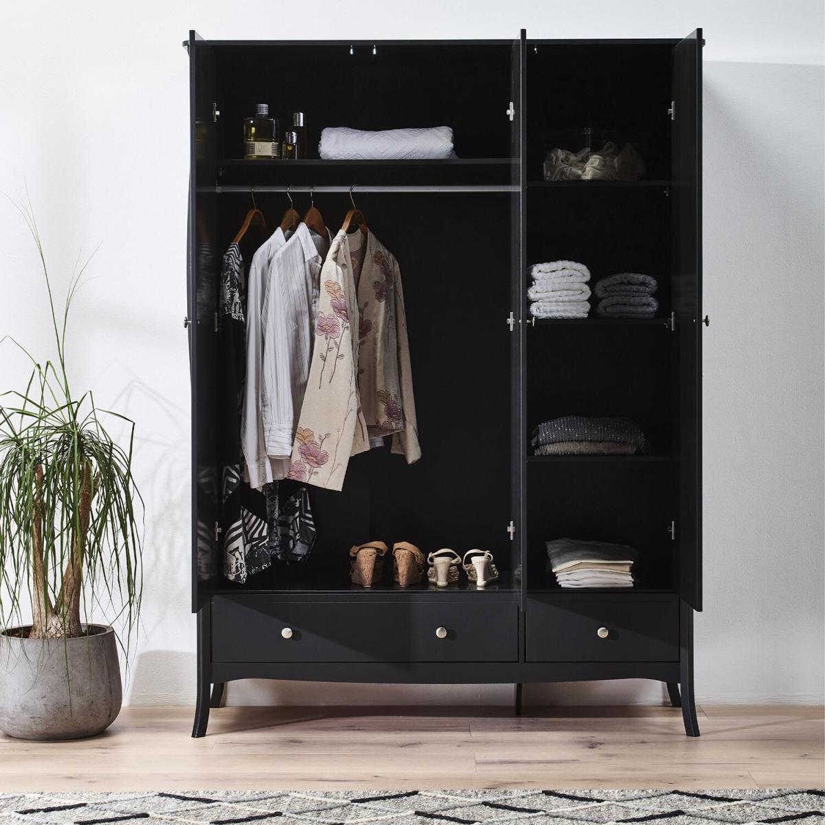 Baroque Triple Wardrobe - Black – image 5