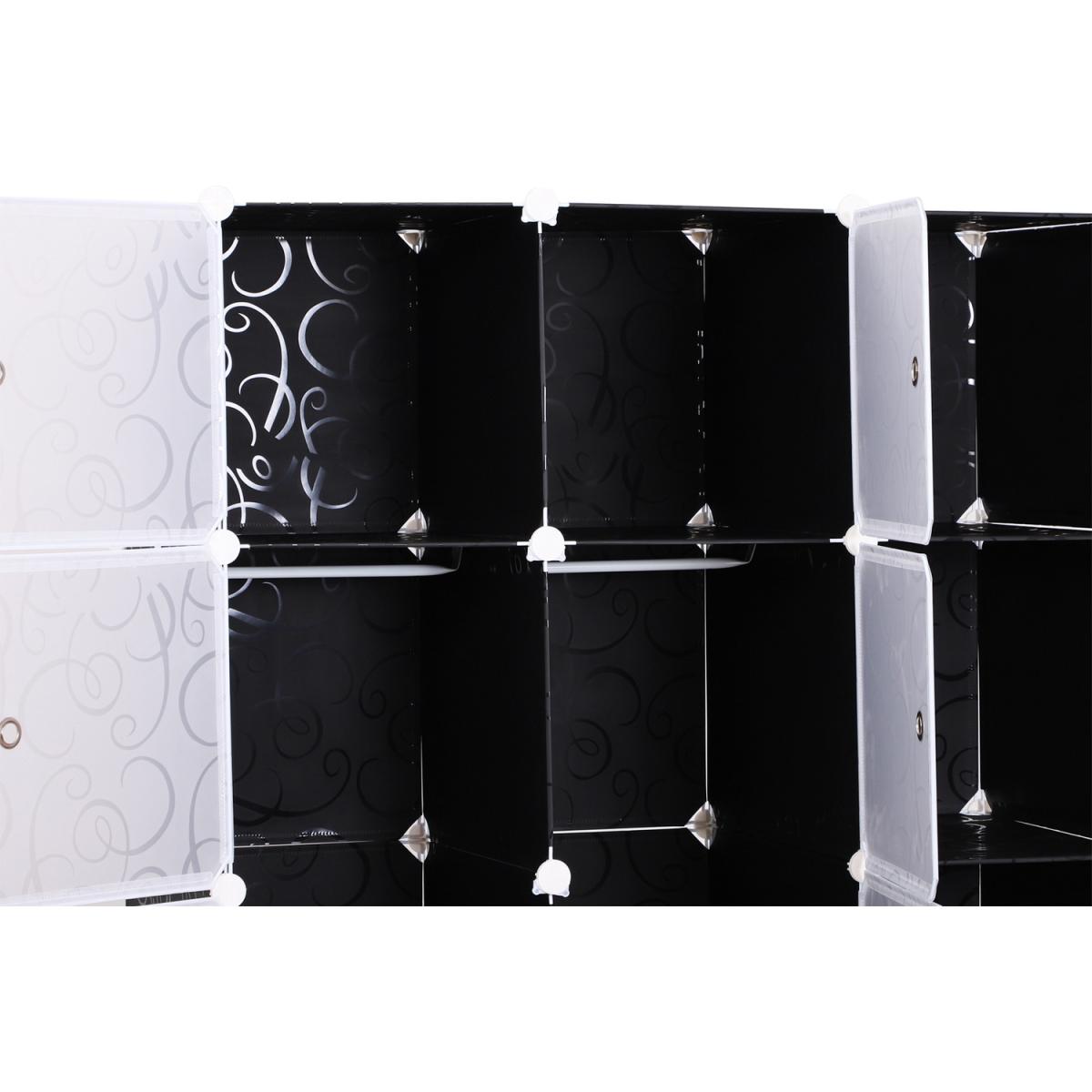 Cube DIY Portable Interlocking Wardrobe - Black and White – image 8