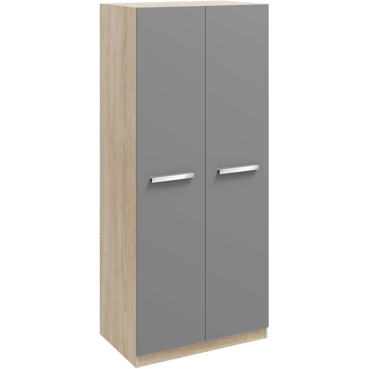 Genoa Wardrobe - Grey/Oak / 2 Door Wardrobe – image 3