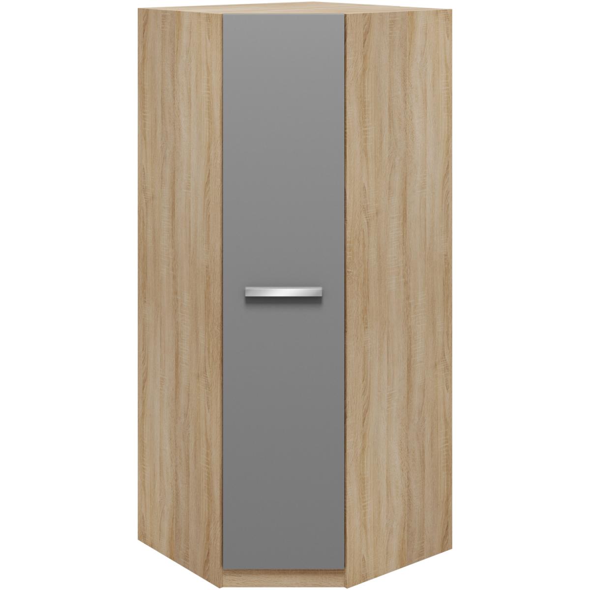 Genoa Wardrobe - Grey/Oak / 2 Door Wardrobe – image 8