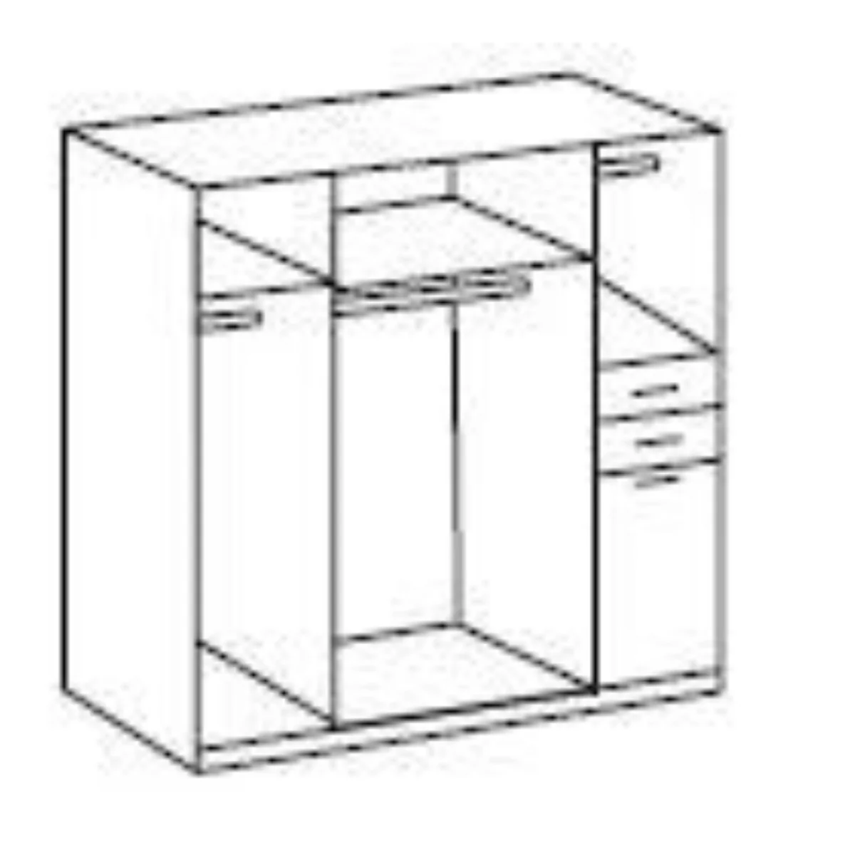 Frankfurt Alpine White 4 Door 180cm Wardrobe with Mirror - White – image 5
