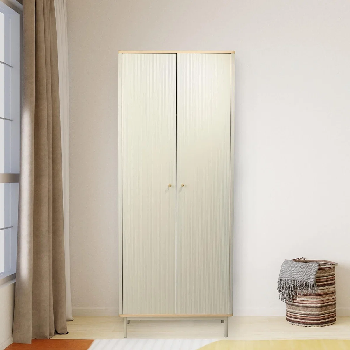 Emilia 2 Door Wardrobe - Cream