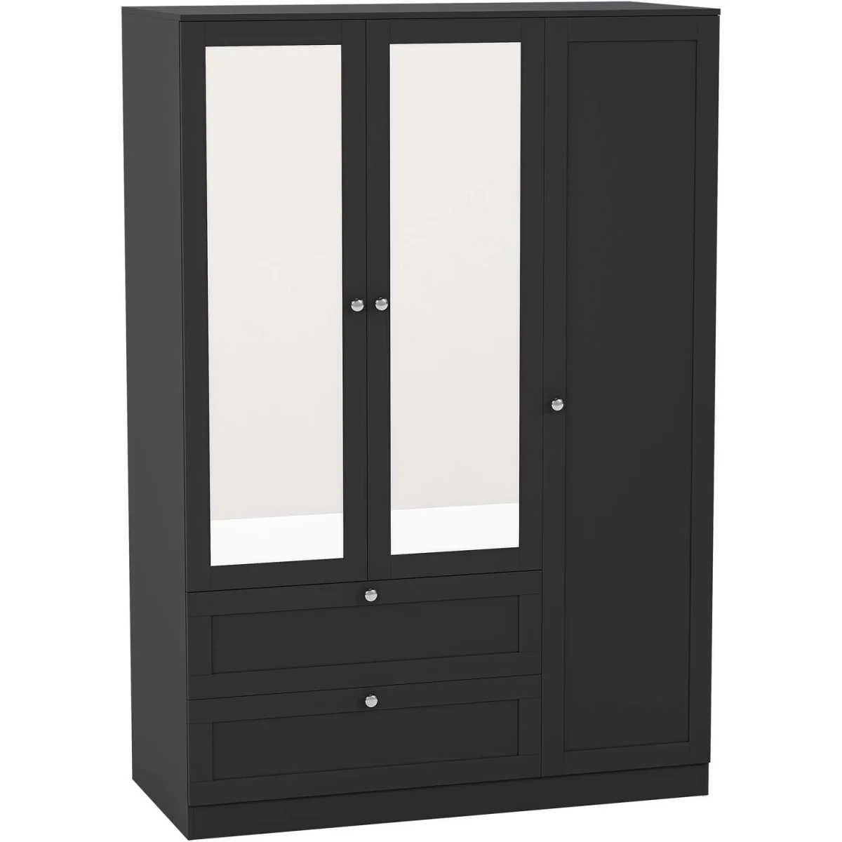 Vida Designs Altino 3 Piece Bedroom Set (3 Drawer Bedside, 4 Drawer Chest, 3 Door 2 Drawer Wardrobe) - White – image 2