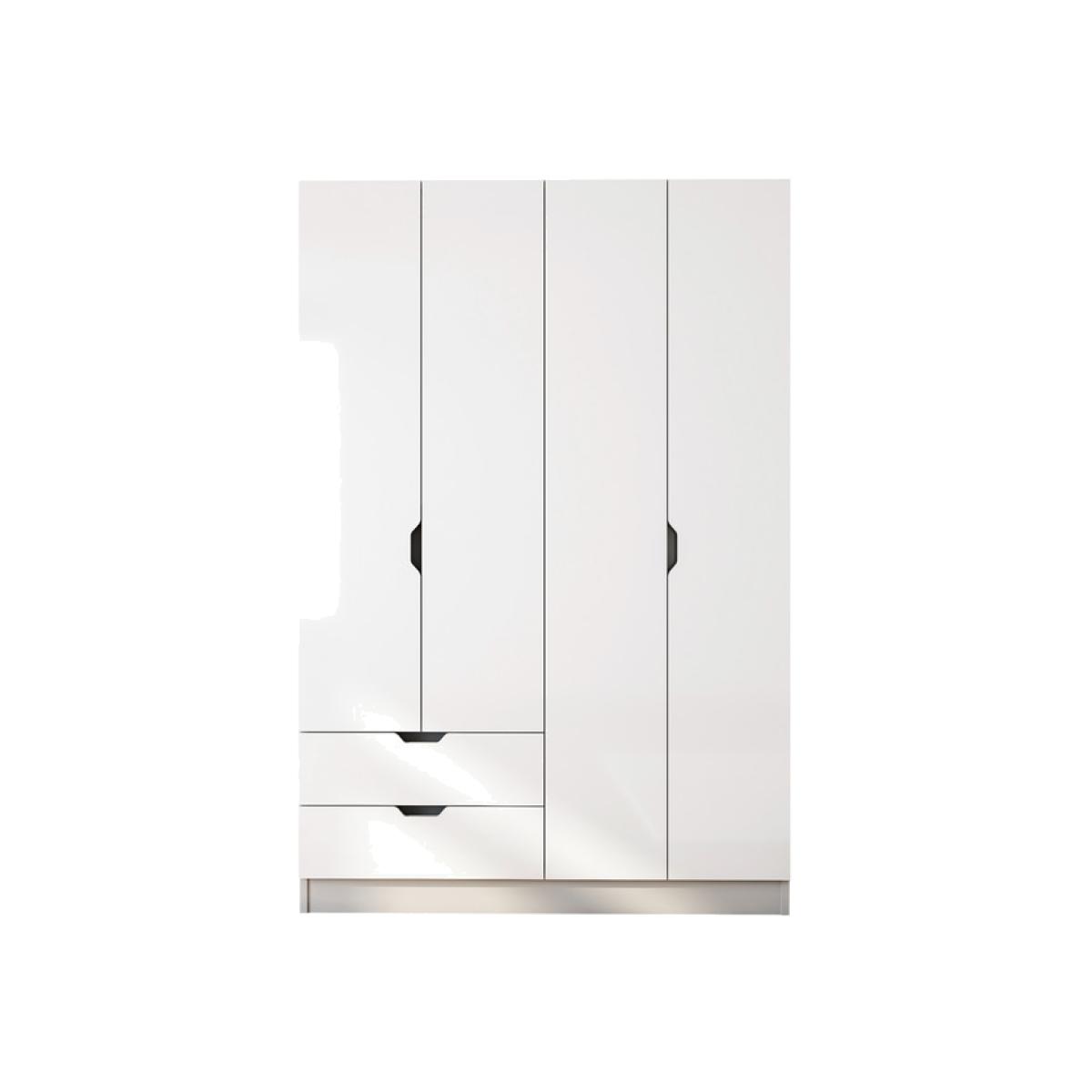 BERGEN 4 Door 2 Drawers White Wardrobe - White – image 1