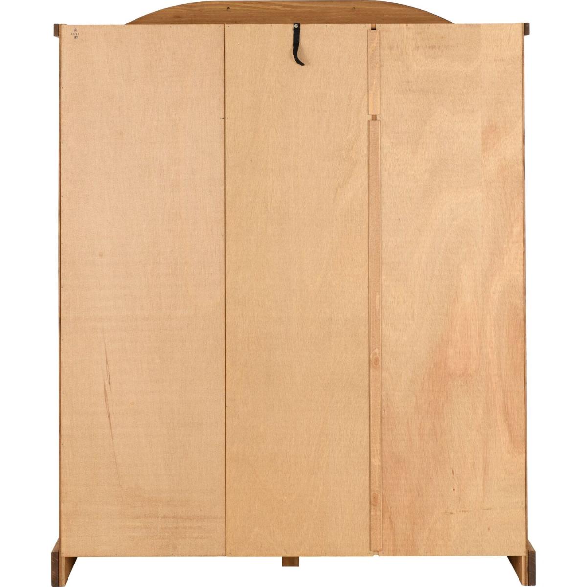 Corona 3 Door Wardrobe Distressed Waxed Pine - Distressed Waxed Pine – image 4