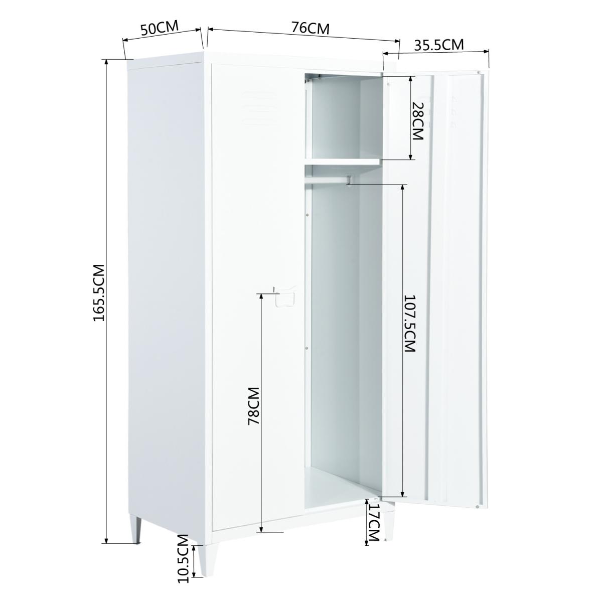 Esperssoe Double Door Wardrobe - White – image 5
