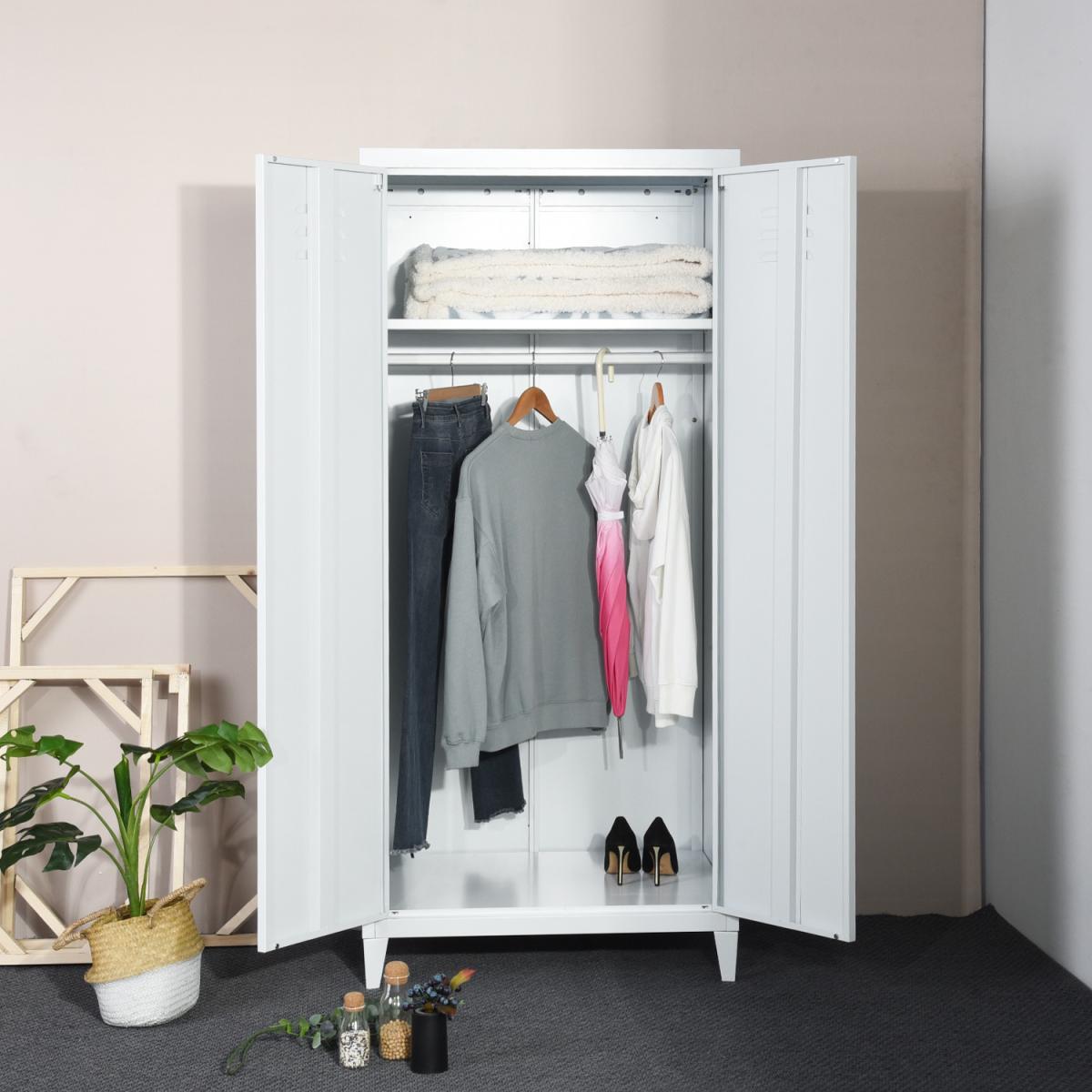 Esperssoe Double Door Wardrobe - White – image 6