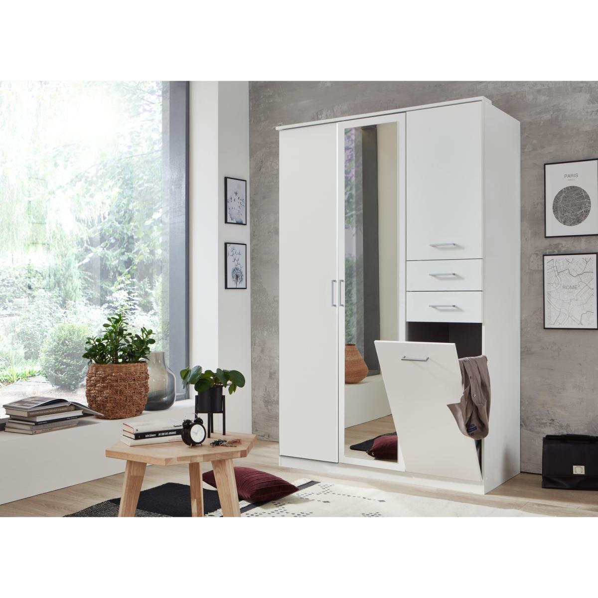 Frankfurt 3 Door Wardrobe - White – image 2