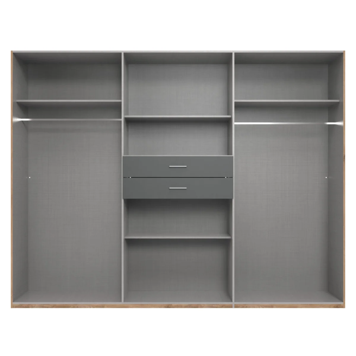 Dillingen Viking Oak 6 Door 270cm Wardrobe with Mirror - Oak – image 4
