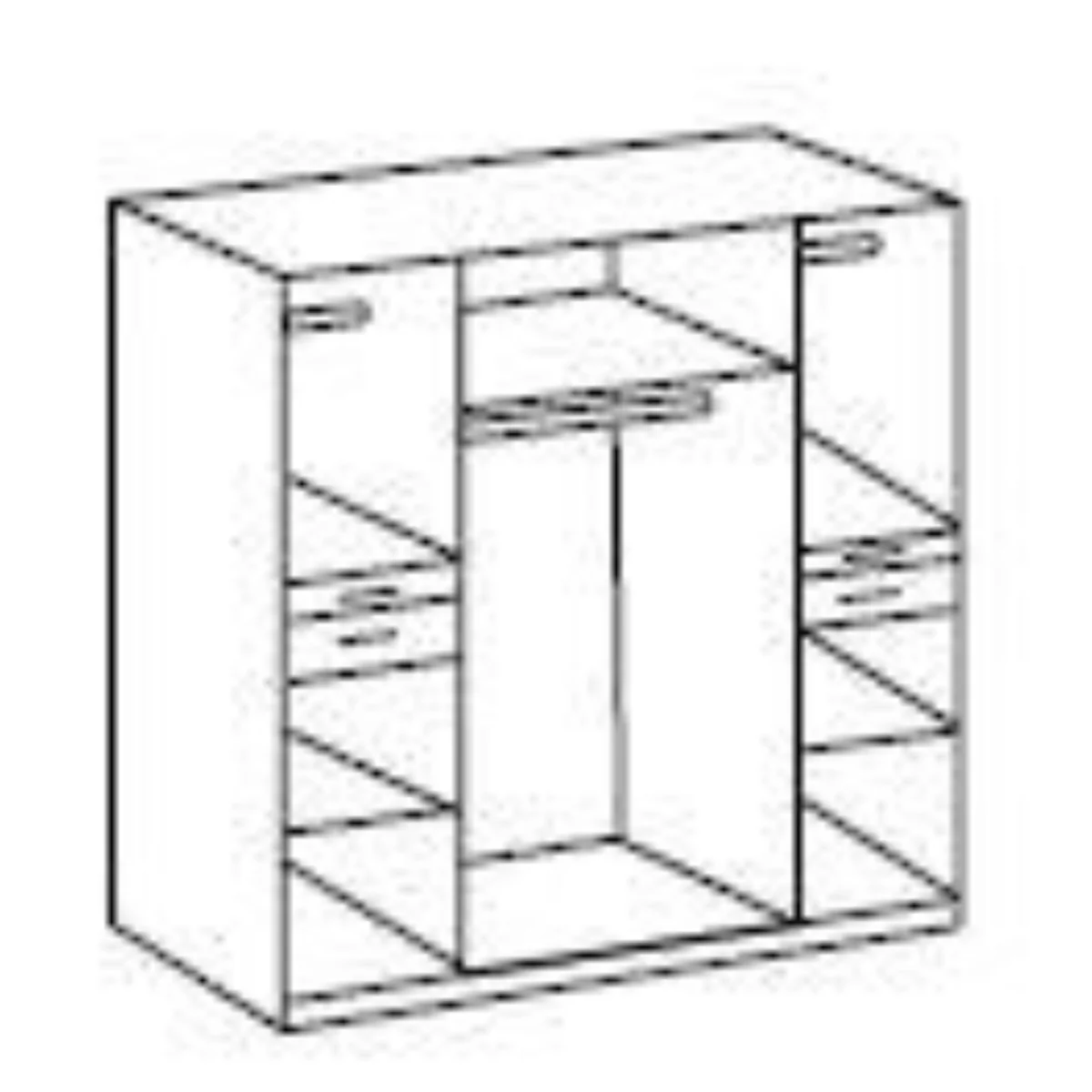 Koblenz Matt White 4 Door 180cm Wardrobe with Mirror - White – image 2
