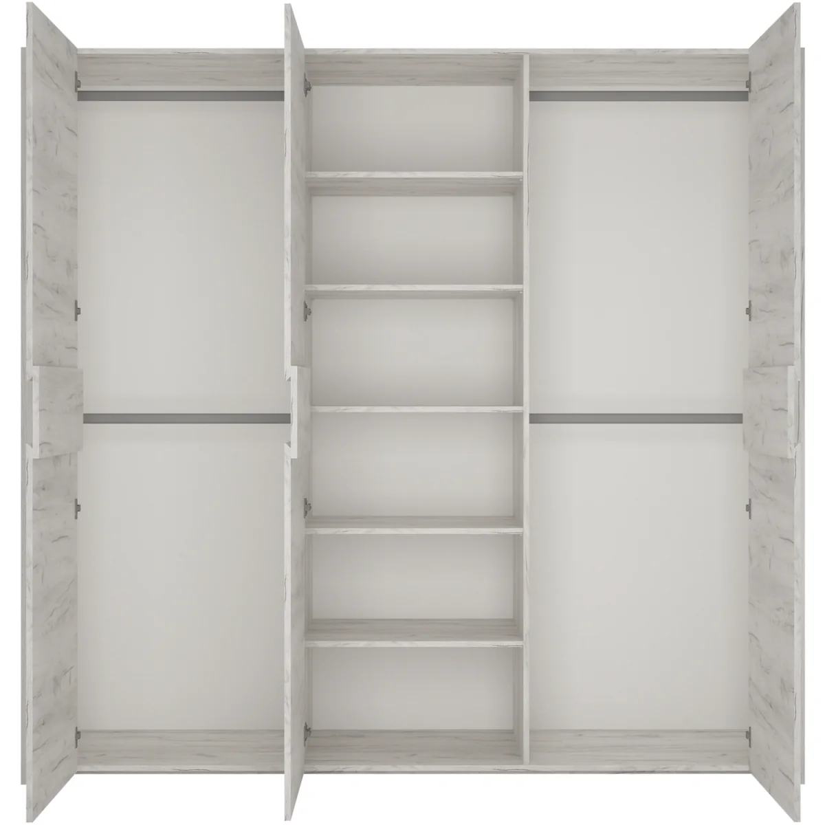 Angel 3 Door Wardrobe - White – image 3