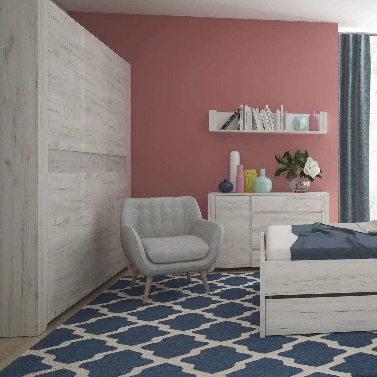 Angel 3 Door Wardrobe - White – image 4