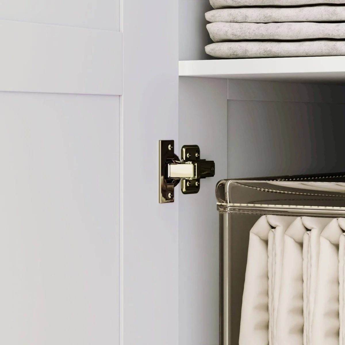 Coravello Wooden White 2 Door Wardrobe with Hanging Rail and Shelf – image 10