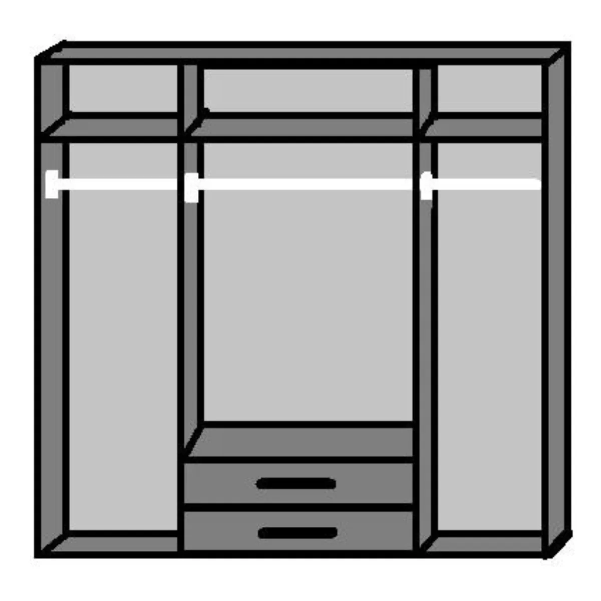 Osaka Oak 4 Door 180cm Wardrobe with Mirror and 2 Drawers - Oak – image 3