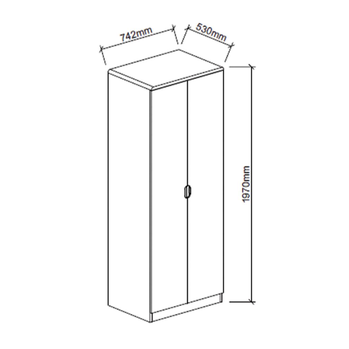 Blanco Two Door Wardrobe - White – image 6