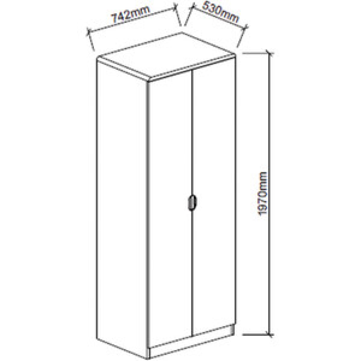 Blanco Two Door Wardrobe - White – image 7