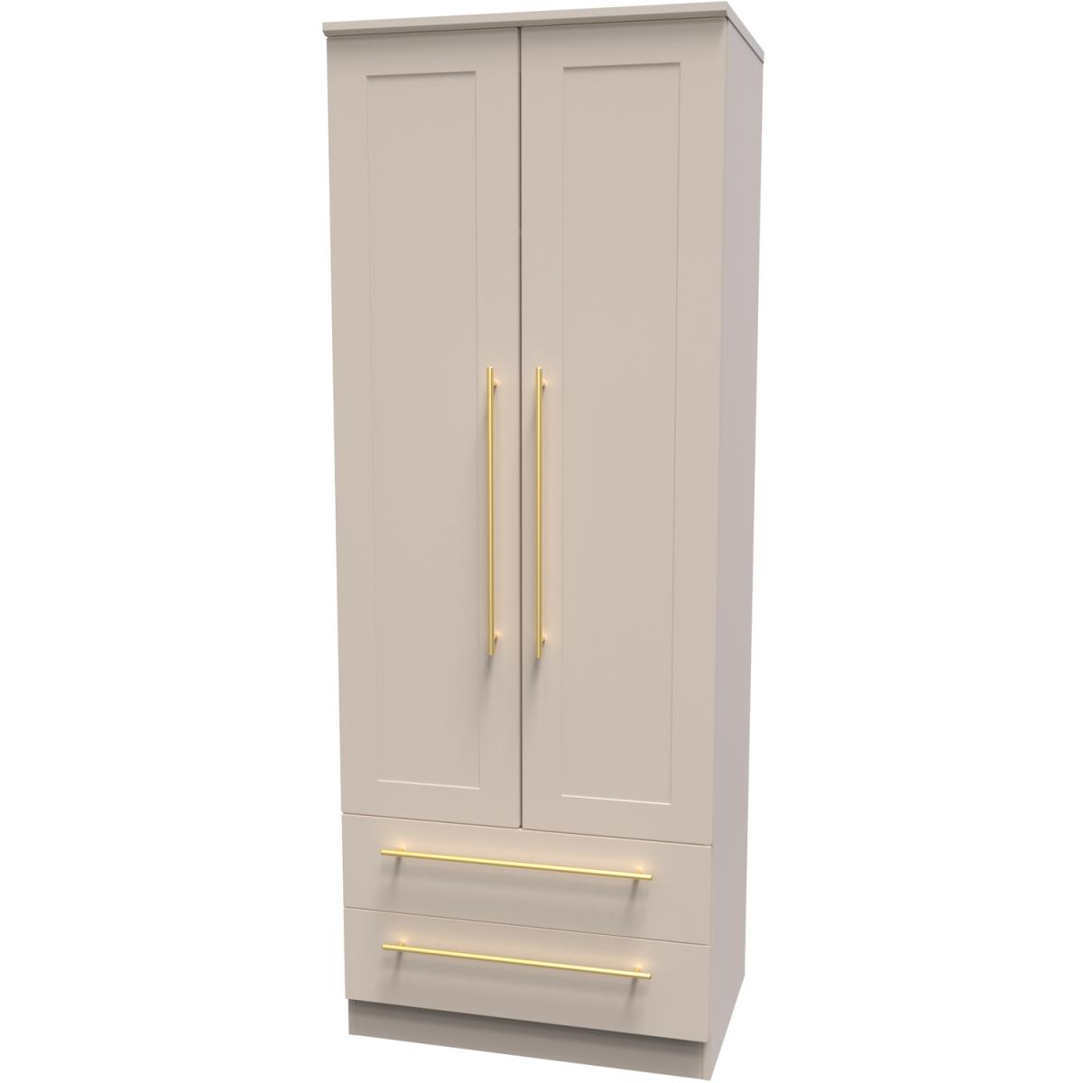 Haworth Ready Assembled Tall 2 Drawer Wardrobe - Kashmir Matt – image 12