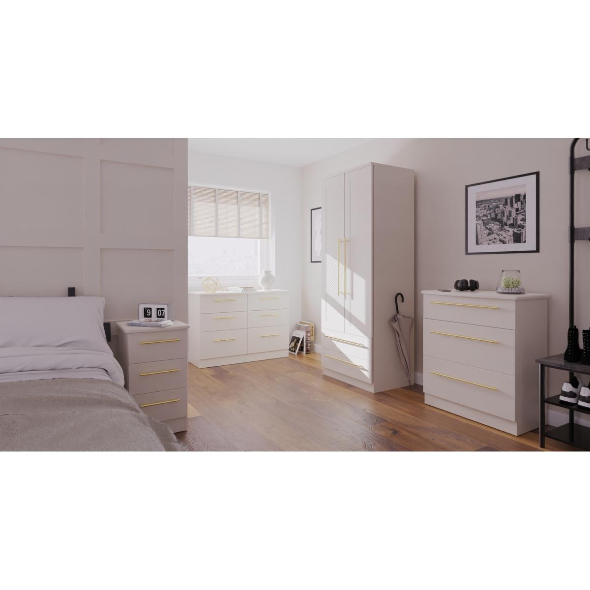 Haworth Ready Assembled Tall 2 Drawer Wardrobe - Kashmir Matt – image 4