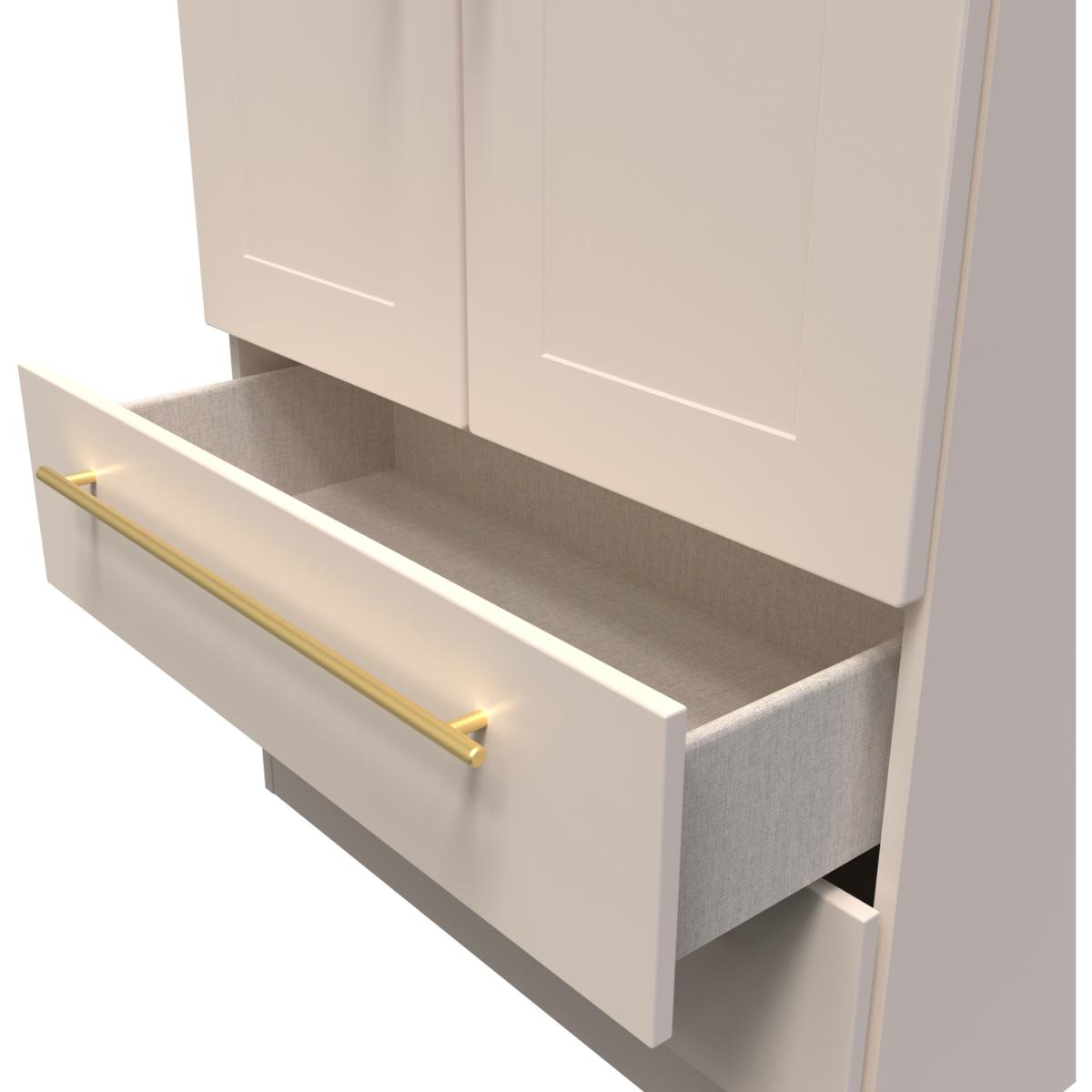 Haworth Ready Assembled Tall 2 Drawer Wardrobe - Kashmir Matt – image 9