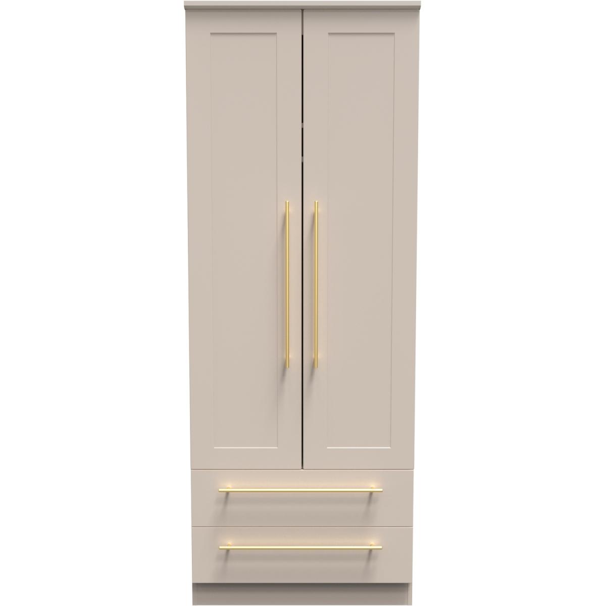 Haworth Ready Assembled Tall 2 Drawer Wardrobe - Kashmir Matt – image 10