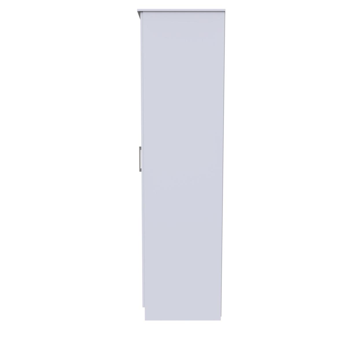 Devon Ready Assembled Triple Mirrored Wardrobe - White Matt – image 5