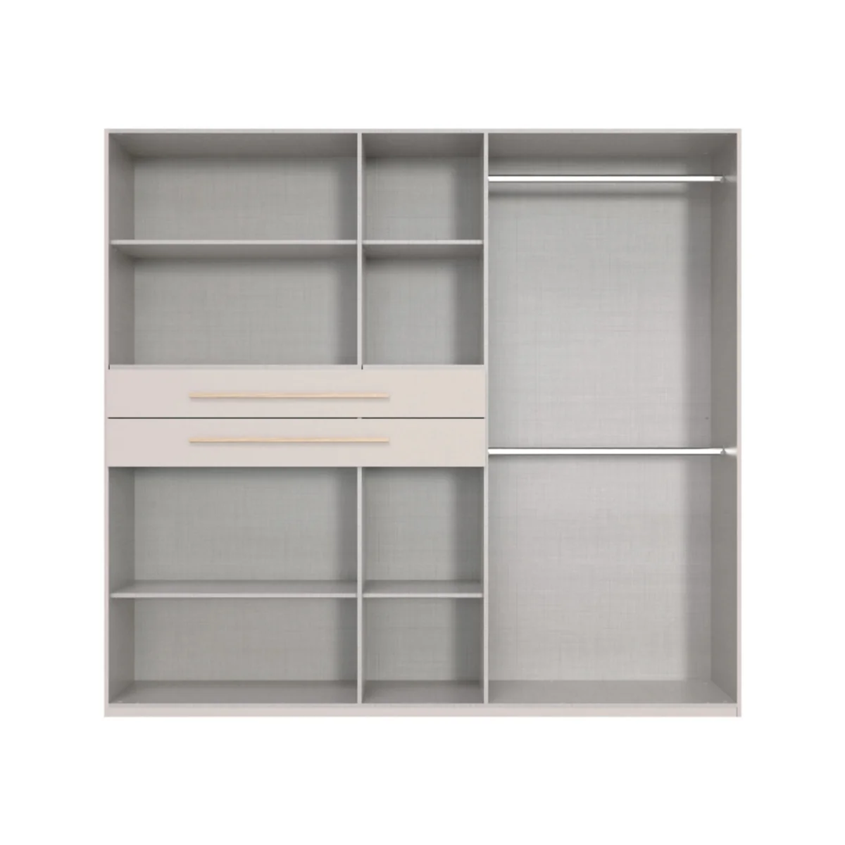 Digit 225cm 5 Door Wardrobe with Mirror - White – image 4