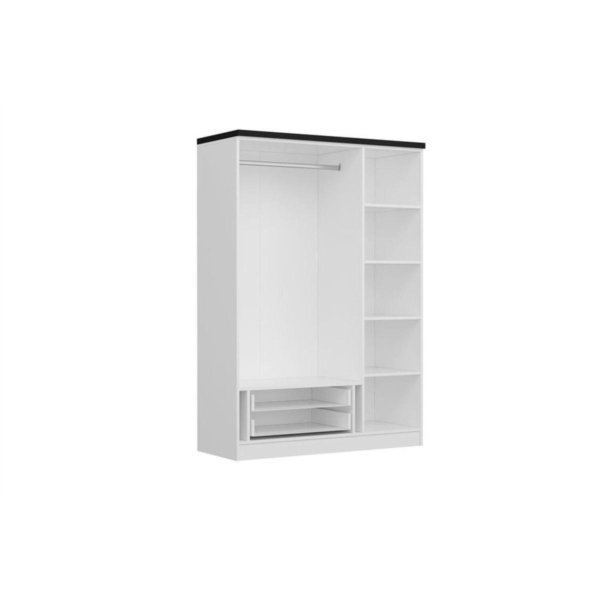 Kale Plus 3 Doors and 2 Drawers Wardrobe  white - White – image 2