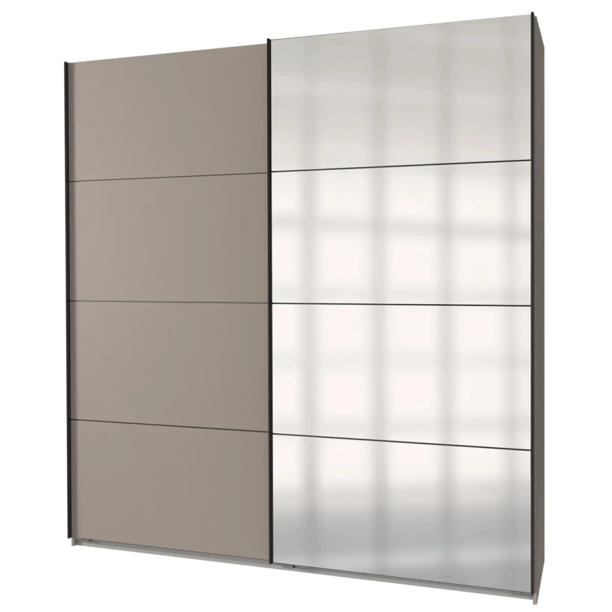 Aalst Sahara Grey 225cm Sliding Door Wardrobe with Mirror - Grey – image 3