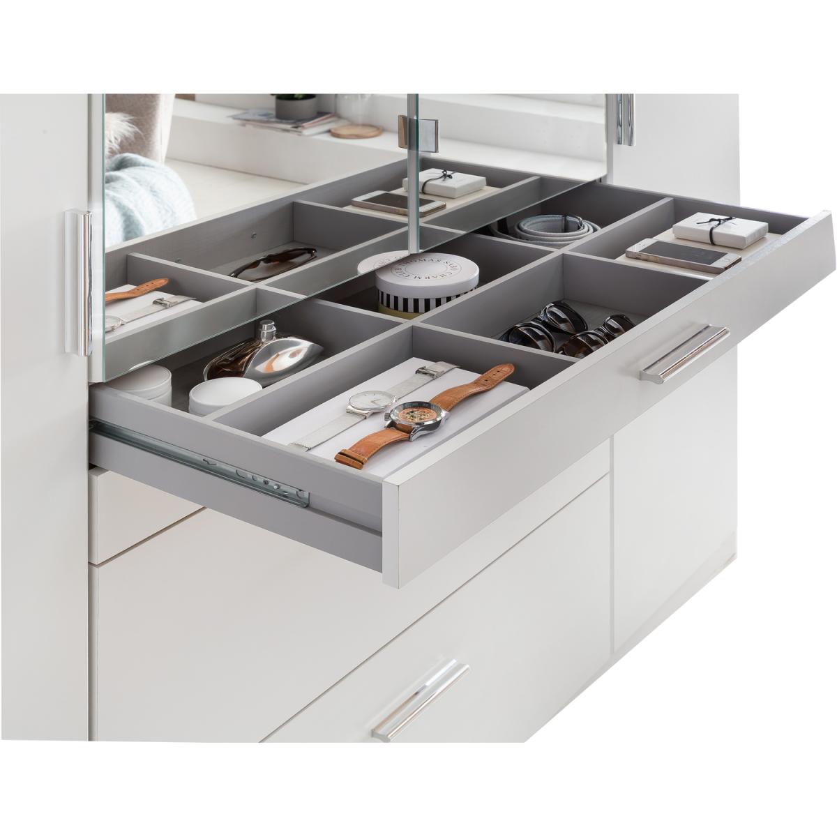 Aachen 4 Door 4 Drawer 2 Mirror in Alpine White - White – image 2