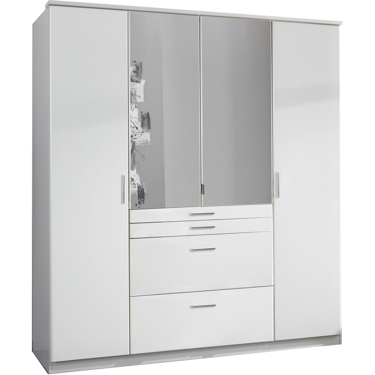 Aachen 4 Door 4 Drawer 2 Mirror in Alpine White - White – image 5