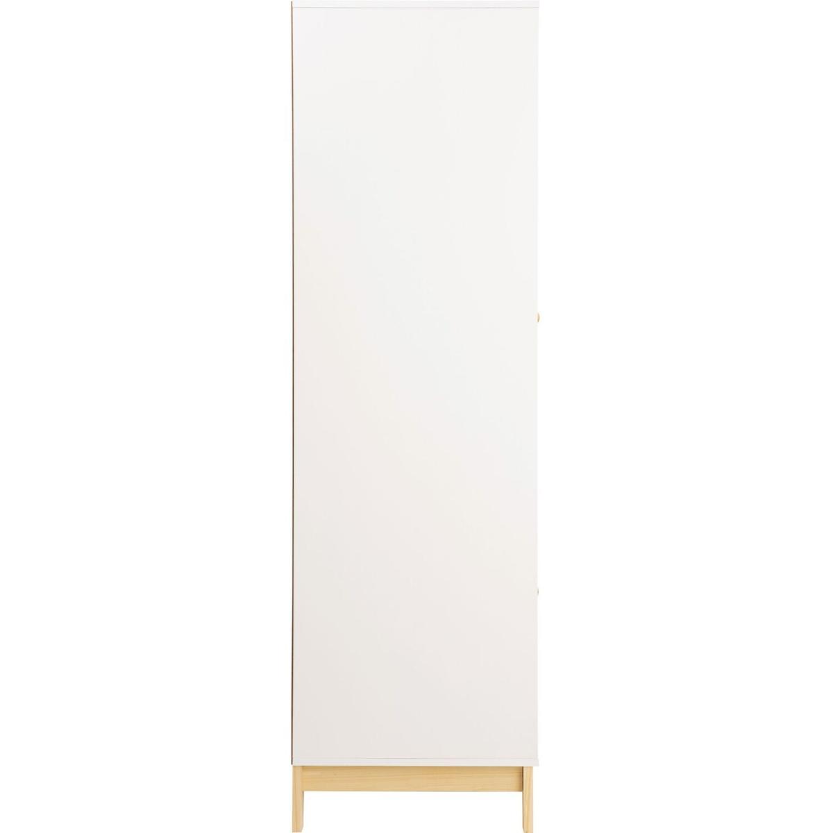 Cody 2 Door 1 Drawer Wardrobe - White and Pine – image 3