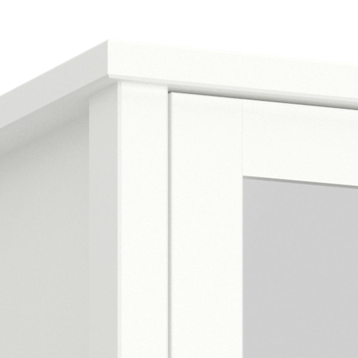 Tromso 1-Door Mirrored Wardrobe - White – image 4