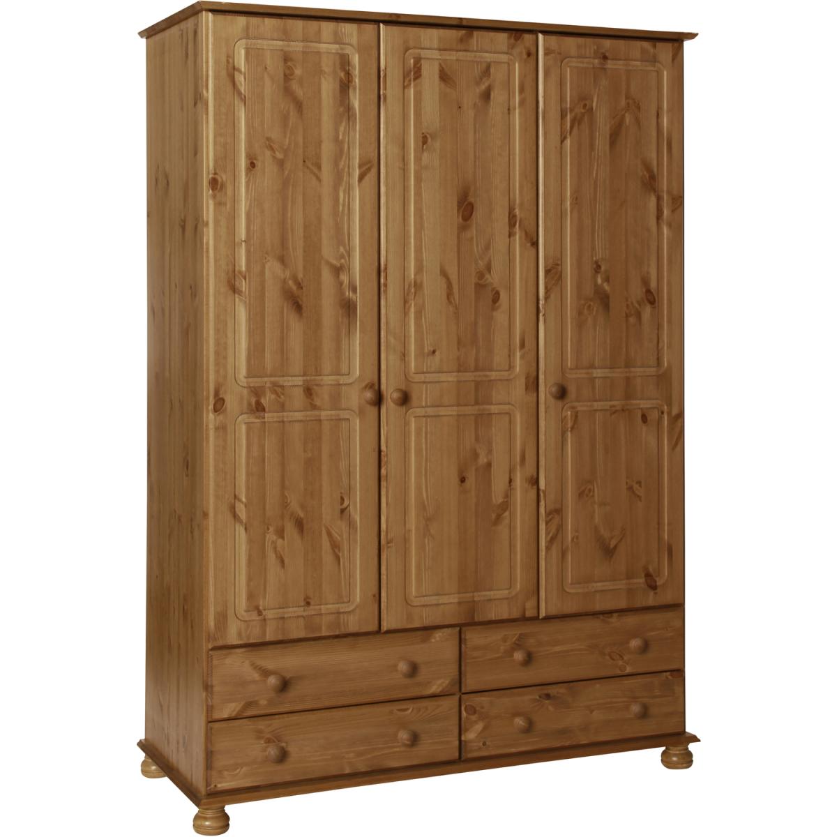 Jonas & James Cecilia Three Door Four Drawer Wardrobe - Pine – image 10