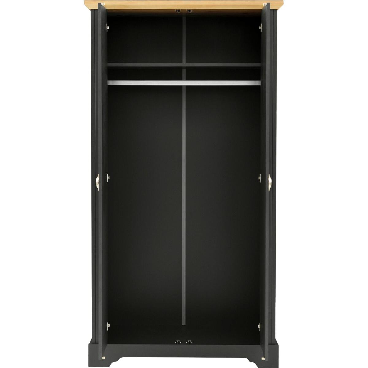 Toledo 2 Door Wardrobe - Grey Oak Effect – image 2