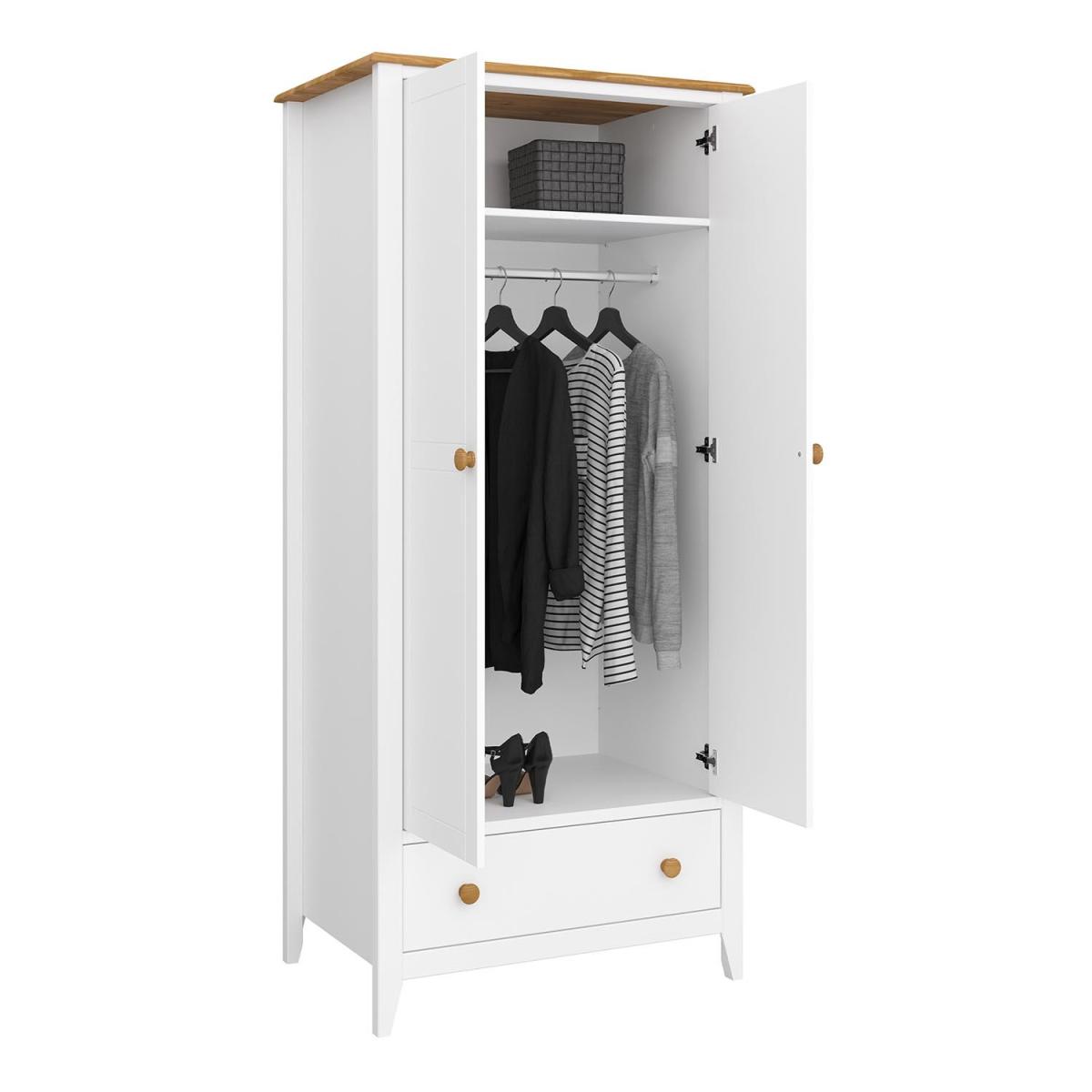 Heston 2-Door Wardrobe - White – image 5