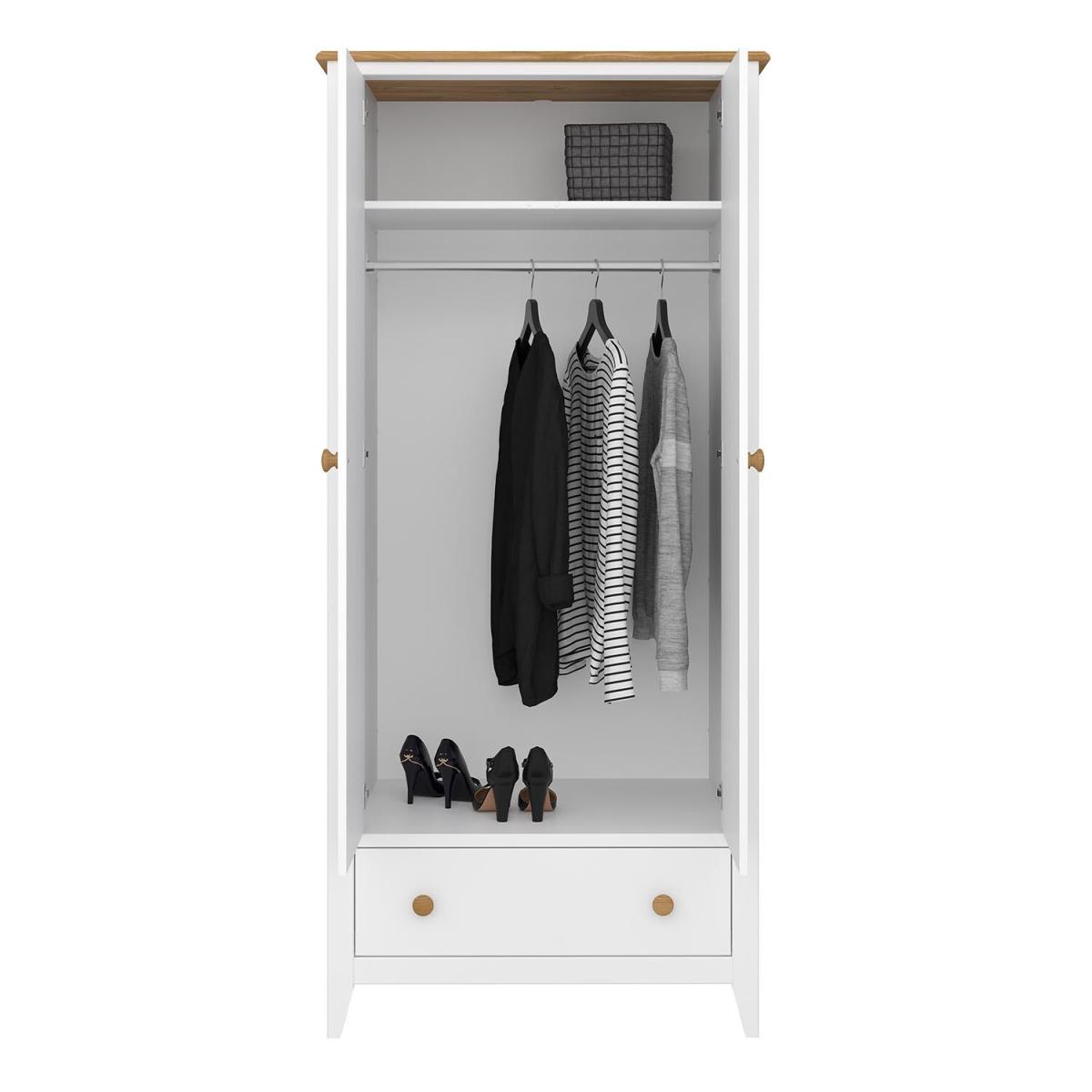 Heston 2-Door Wardrobe - White – image 6