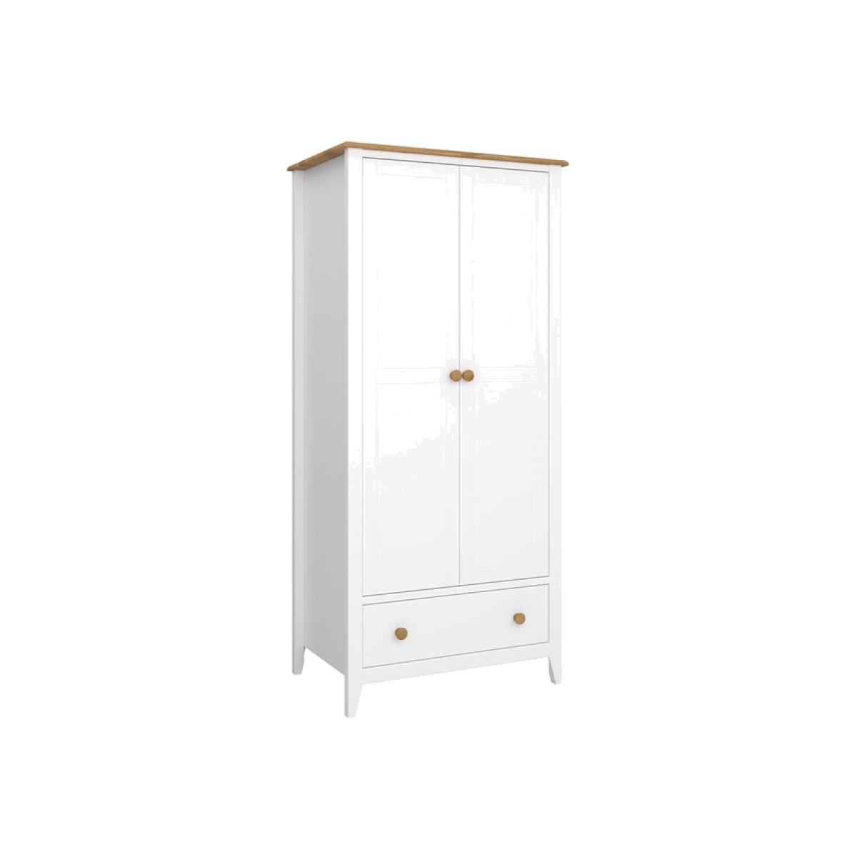 Heston 2-Door Wardrobe - White – image 1
