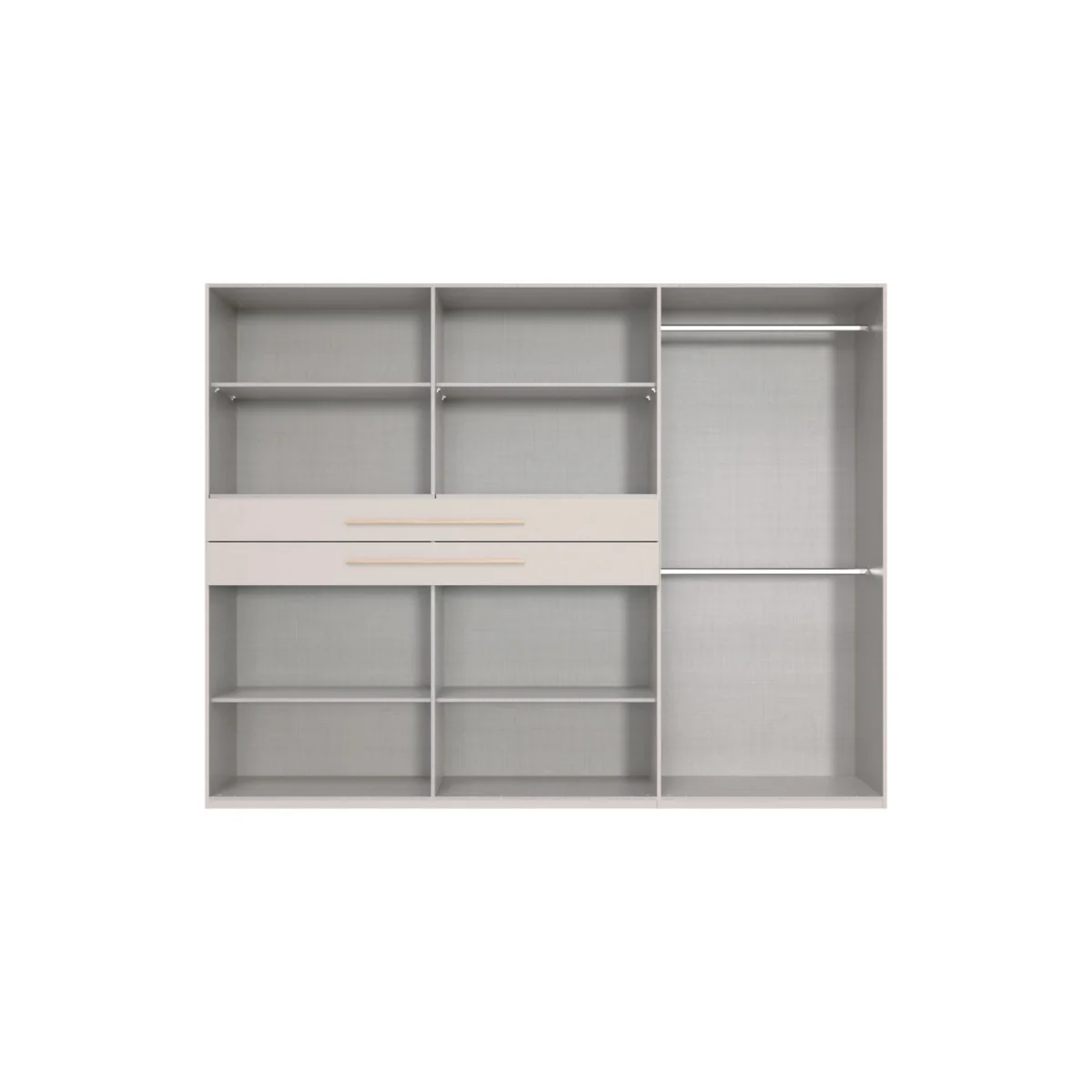 Digit 270cm 6 Door Wardrobe with Mirror - White – image 5