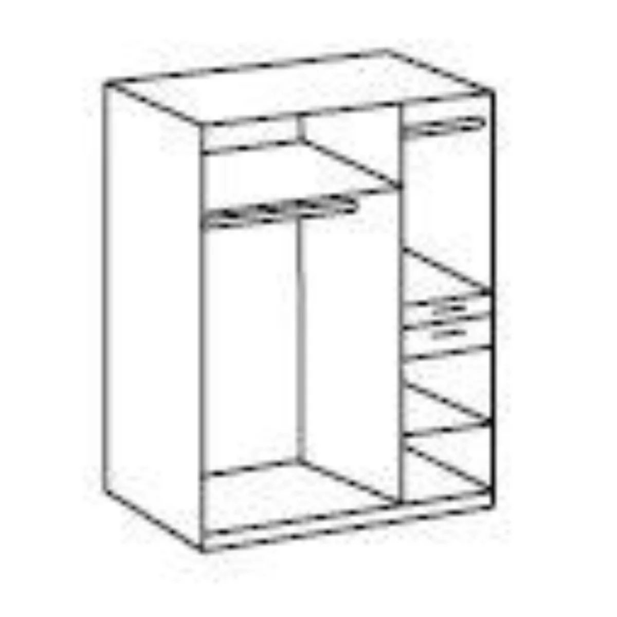 Koblenz Matt White 3 Door 135cm Wardrobe with Mirror - White – image 4