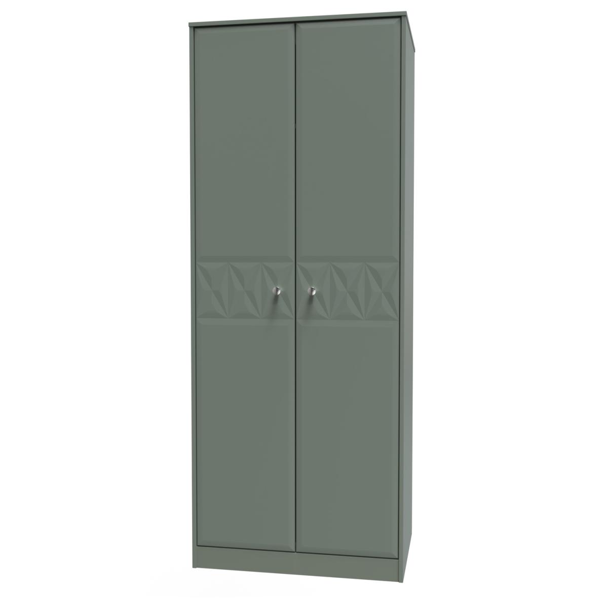 Pixel Ready Assembled Tall Plain Wardrobe - Reed Green – image 2