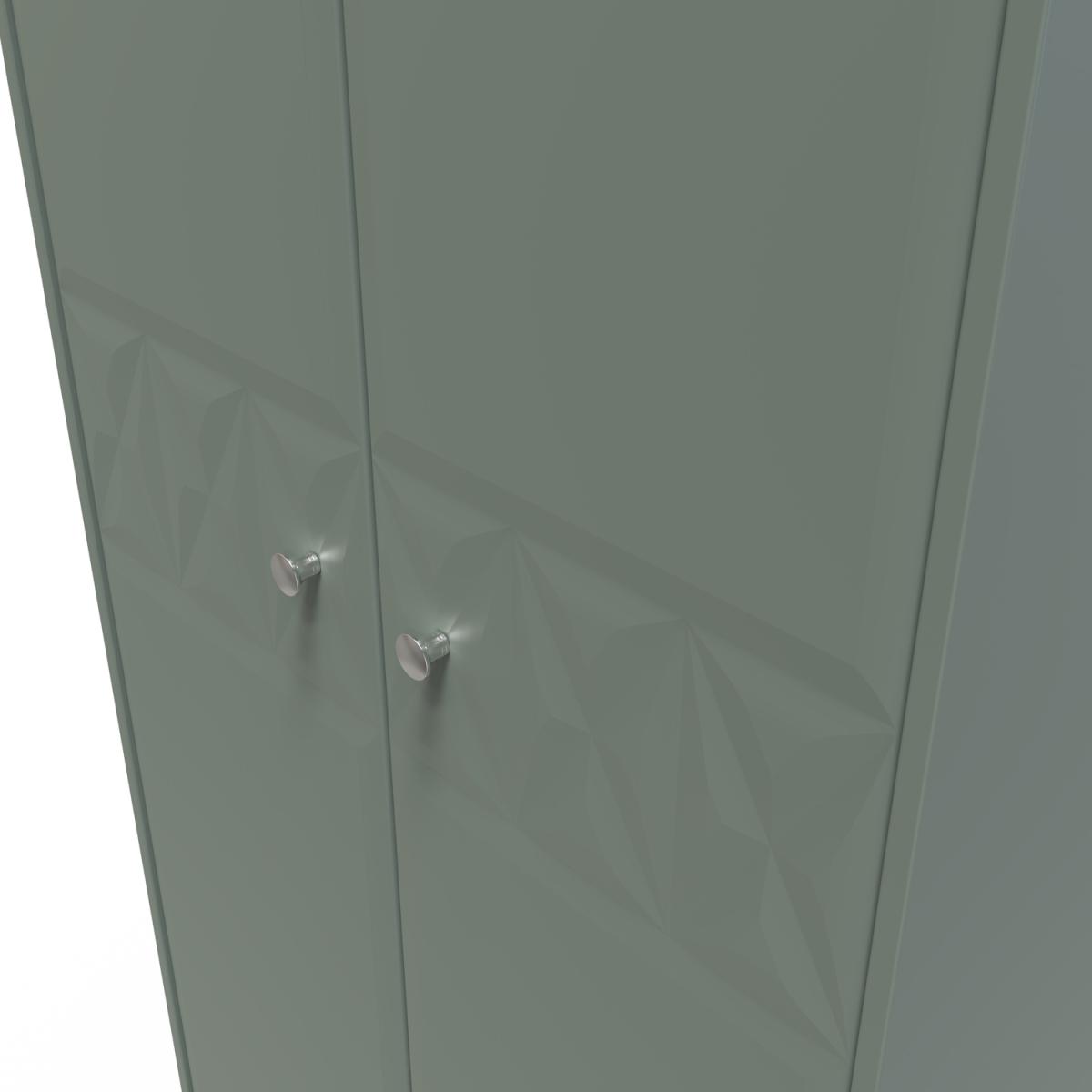 Pixel Ready Assembled Tall Plain Wardrobe - Reed Green – image 3
