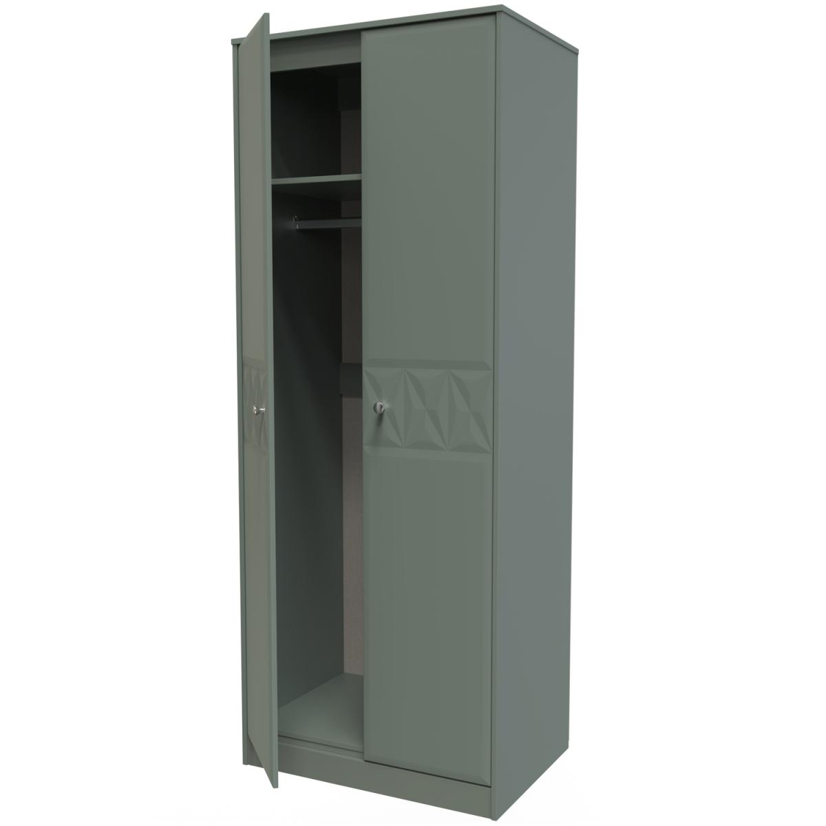 Pixel Ready Assembled Tall Plain Wardrobe - Reed Green – image 4